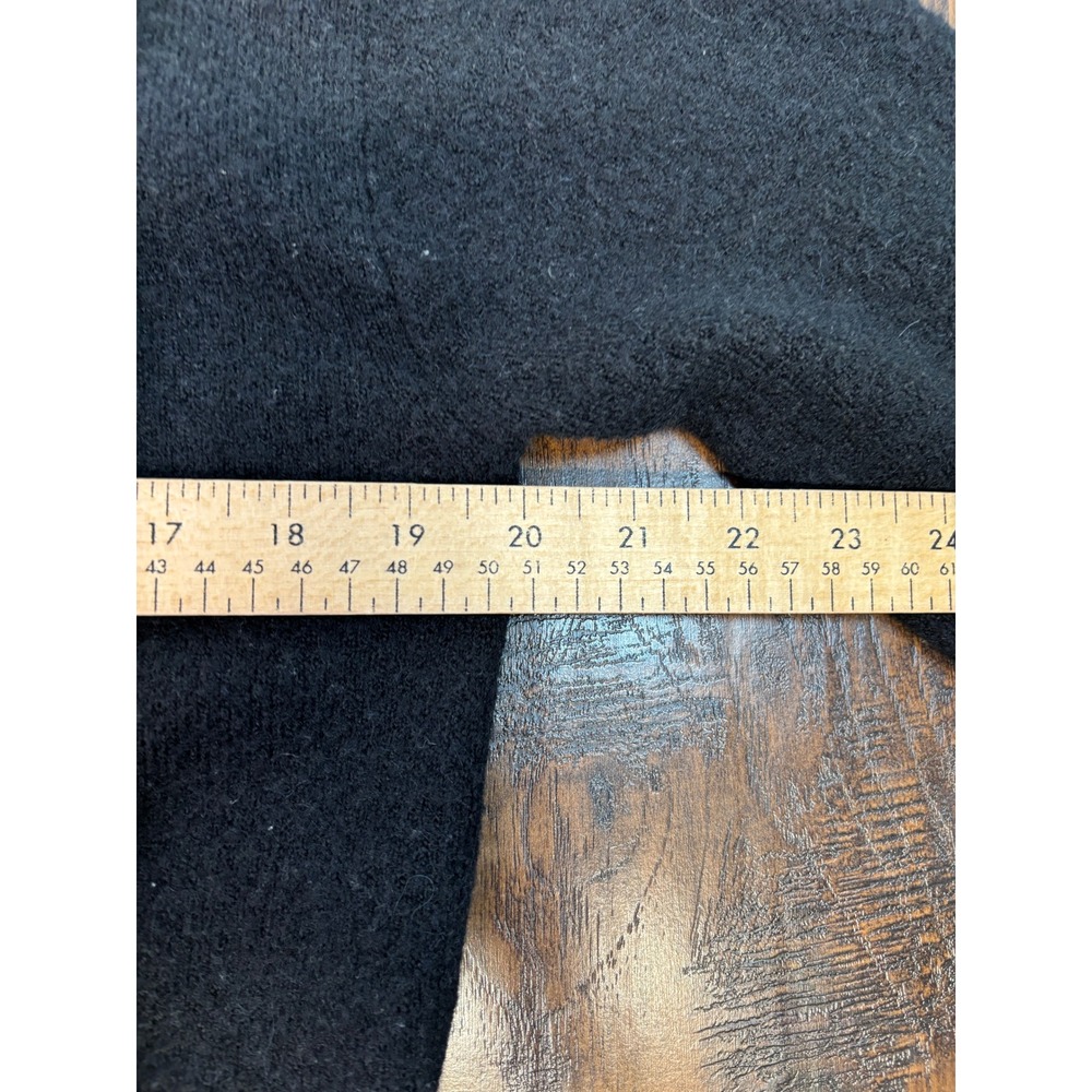 J. Crew Cardigan Sweater Medium Black Button Front Alpaca Wool Knit Sweater - Picture 8 of 11